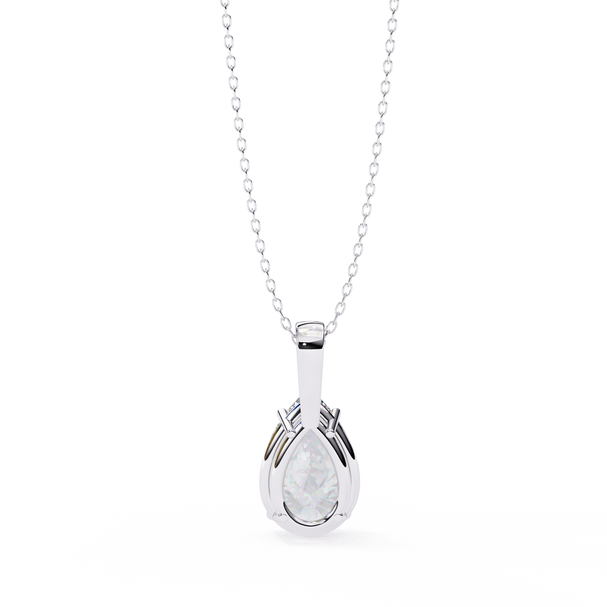 Solitairekart 2.06ct Pear-Cut Natural Diamond Solitaire Pendant-H Color, VS1 Clarity